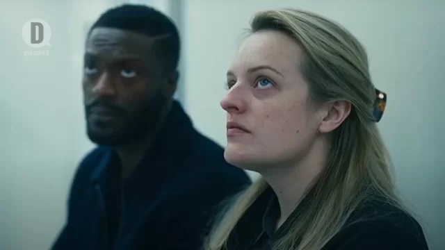 Aldis Hodge e Elisabeth Moss no hospital depois de um crise pós-traumática de um relacionamento abusivo | O Homem Invisível,2020