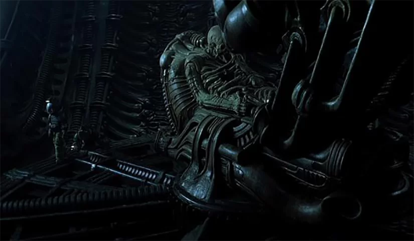 Cena da Primeira aparição dos Engenheiros - Alien: O 8º Passageiro  | Especial Alien Day Blog Questão D
