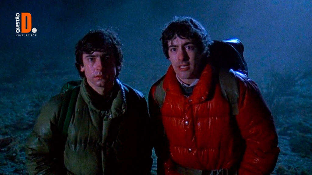 Maldição? Já era | Cena de Griffin Dunne e John Landis em um pântano nebuloso assustados | Questão D